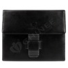 Flip-in design folio style black genuine leather case for ipad