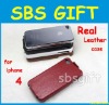 Flip leather case for iphone 4 4g