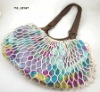 Floral Printed Handbag with Mesh