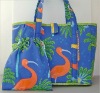 Floral printing 600D beach bag