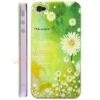 Floret Design Hard Case Cover Shell With Rhinestone For iPhone 4 4S