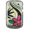 Flower And Glass Design Bling Crystal Both Side Case Shell For Blackberry Bold 9900