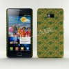 Flower Back Cover Case For Samsung Galaxy i9100 (Dark Green)