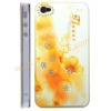 Flower Design Hard Skin Case Shell With Diomand For iPhone 4 4S