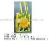 Flower Design Jute Bag