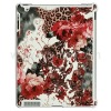 Flower Pattern For iPad 2 Hard Plastic Case (Compatible With Smart Cover) scarlet