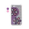 Flower Pattern Protective PVC Case for iPhone 4, 4S
