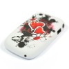Flower Tpu Case For Blackberry 8520 Curve Red Flower Ink