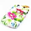 Flower Tpu Case For Blackberry 9700 (Pink flowers)