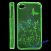 Flower and Butterfly Gel TPU Case for iPhone 4S/iPhone 4