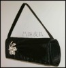 Flower crystal ladies fashion box clutch black evening bag