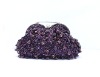 Flower diamond sewing clutch bead evening bag