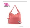 Flower fashion lady handbag with metal accessory