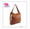 Flower fashion lady handbag with metal accessory