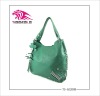 Flower fashion lady handbag with metal accessory