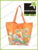 Flower printed 100% recycle sequin beach bag