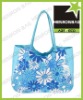 Flower printed raffia tote Beach bag