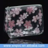 Flower printed vinyl zipper pouch for promotion XYL-C113