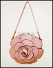 Flower shaped lady's style cute clutch purse