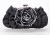 Flower style crystal evening  bag