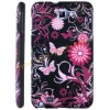 Flowers and Butterflies Hard Protect Case Shell For Samsung Galaxy Note i9220