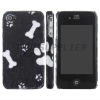 Fluff Hard protective Cases for Apple iPhone 4 4S bone pattern