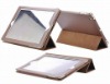 Fold smart cover leather case stand for ipad 2