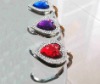 Foldable Heart shape bag hanger with rhinestones