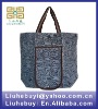 Foldable hand bag with pocket