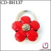 Foldable handbag shaped purse hanger with real flower CD-BH137