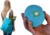 Foldable shopping bag in a ball