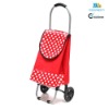 Folding Shopping Trolley With White Polka Dot