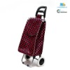 Folding Trolley Luggage Bag With Red Polka Dot