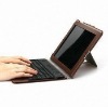 Folding brown leather case for apple ipad