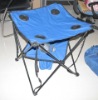 Folding camping table with cooler bag