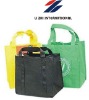 Folding nonwoven shopping bag