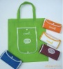 Folding nonwoven shopping bags