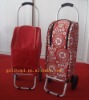 Folding shopping trolley bag with cooler bag