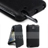 Folio style Genuine leather case for Samsung Galaxy Note i9220 cover--Hot selling!!