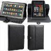 Folio style Litchi grain PU leather case for Kindle Fire sleeve--hot selling!!
