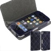Folio style bule leather case for iphone 4s case--Hot selling!!!