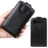 Folio style genuine leather case for HTC Incredible S