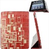 Folio style laser on real leather case for ipad 2 case, cover for ipad 2--Hot selling!!!