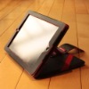 Folio style leather case with multiple view angles for iPad 2 accessory