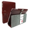 Folio style leather wrapped hard grip for ipad 64gb