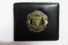 Football Team Metal Logo PU Leather Wallet