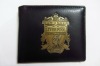 Football Team Metal Logo PU Leather Wallet