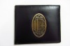 Football Team Metal Logo PU Leather Wallet