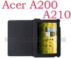For Acer A210 A200 microfiber case for Acer Iconia Tab A210 A200 case Black