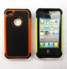 For Apple Iphone 4S 4G TPU Soft Silicon Hard Rubberized Case 3 In 1 Combo